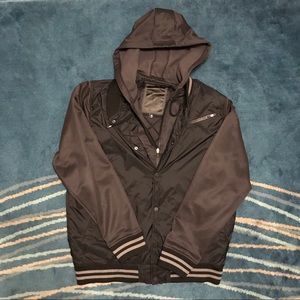 Black Hurley Bomber Hoodie